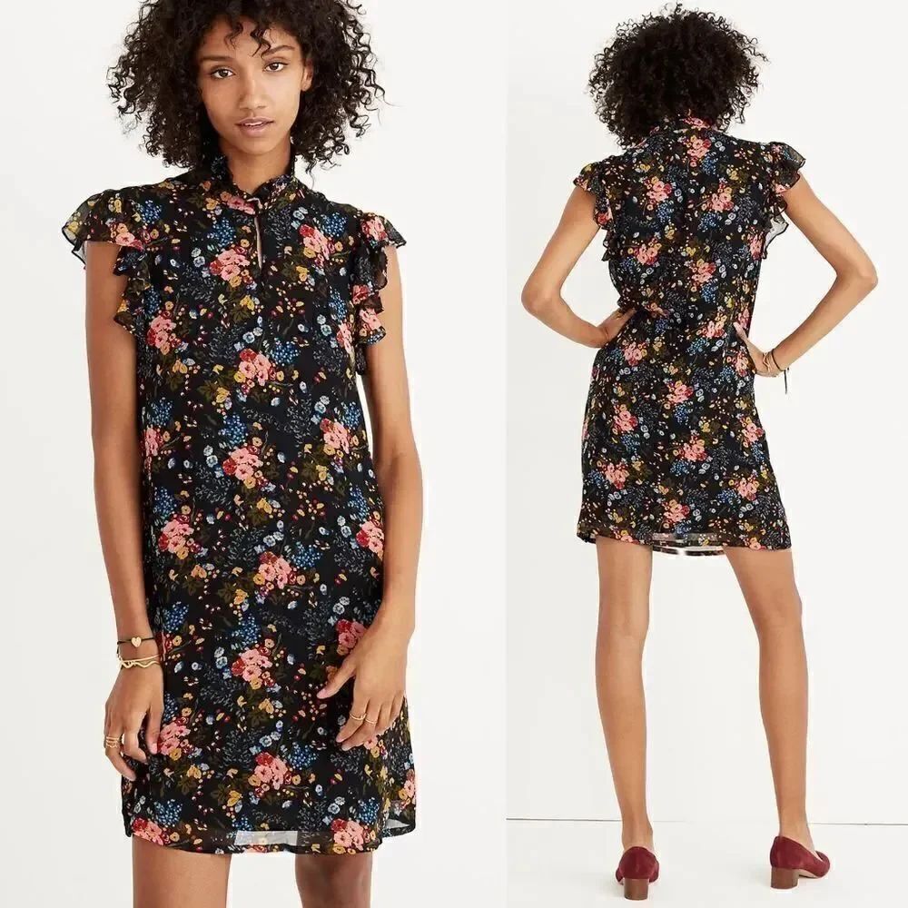 Madewell x No.6 Silk Beacon Dress in Garden Bouquet